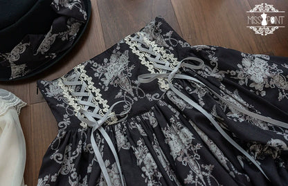 Miss Point - Customized Vintage Lolita Skirt Elegant Pullover Fishbone SK