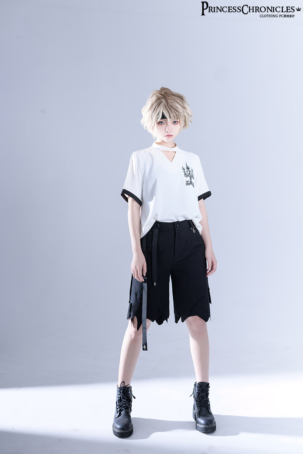 Princess Chronicles - LueYingGuiTan - Ouji Lolita White Embroidery Shirt