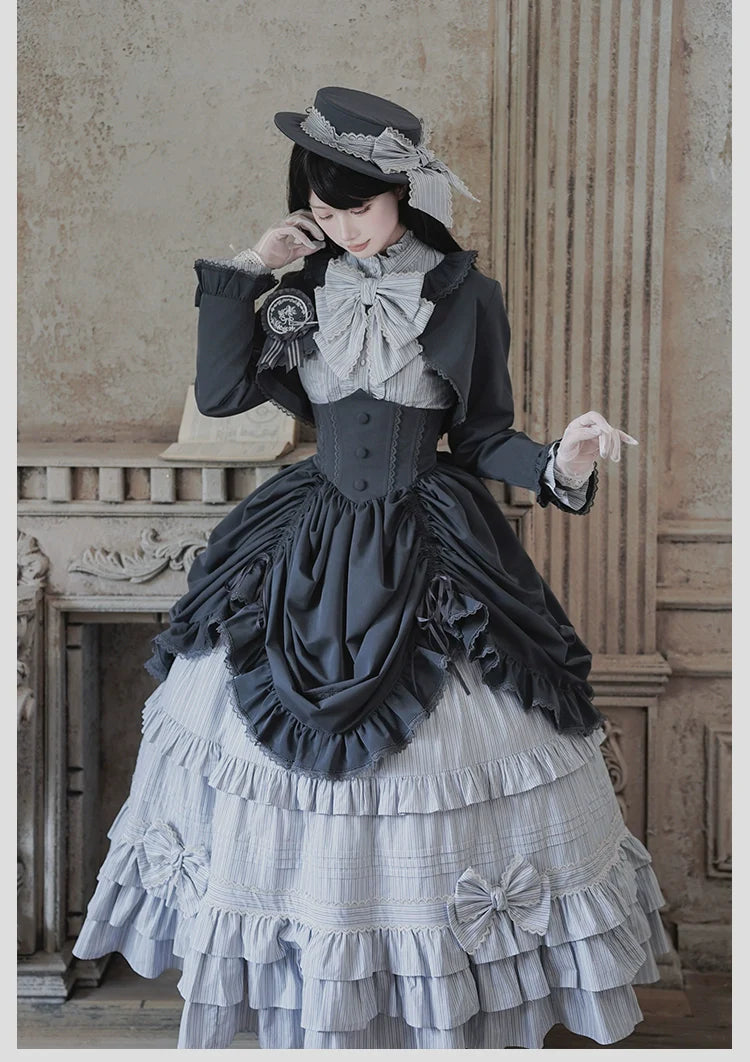Alice Girl - Duke of Victoria - Classic Lolita SK & Overskirt Set