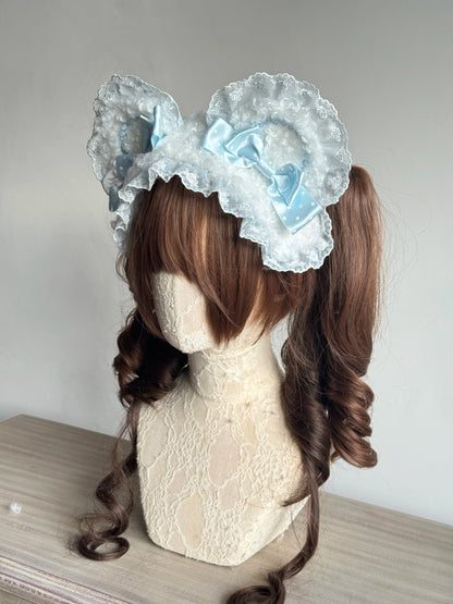 MAID - Sweet Lolita Handmade Lace Headband, Bear Ear Design