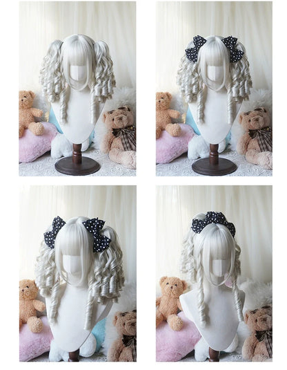 Imperial Tea - Solid Lolita Bob Wig With Detachable Curl Ponytail