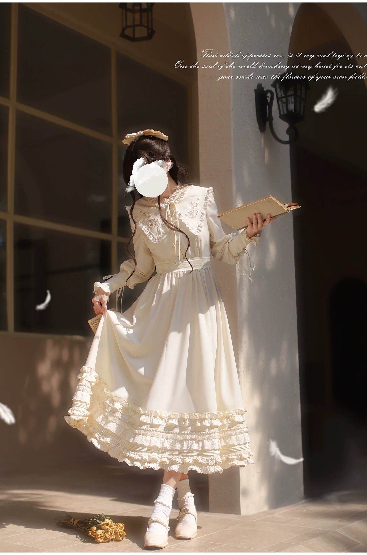 HuTaoMuJK - Wind Kiss Tulip - Classic Lolita OP Elegant Lolita Cardigan