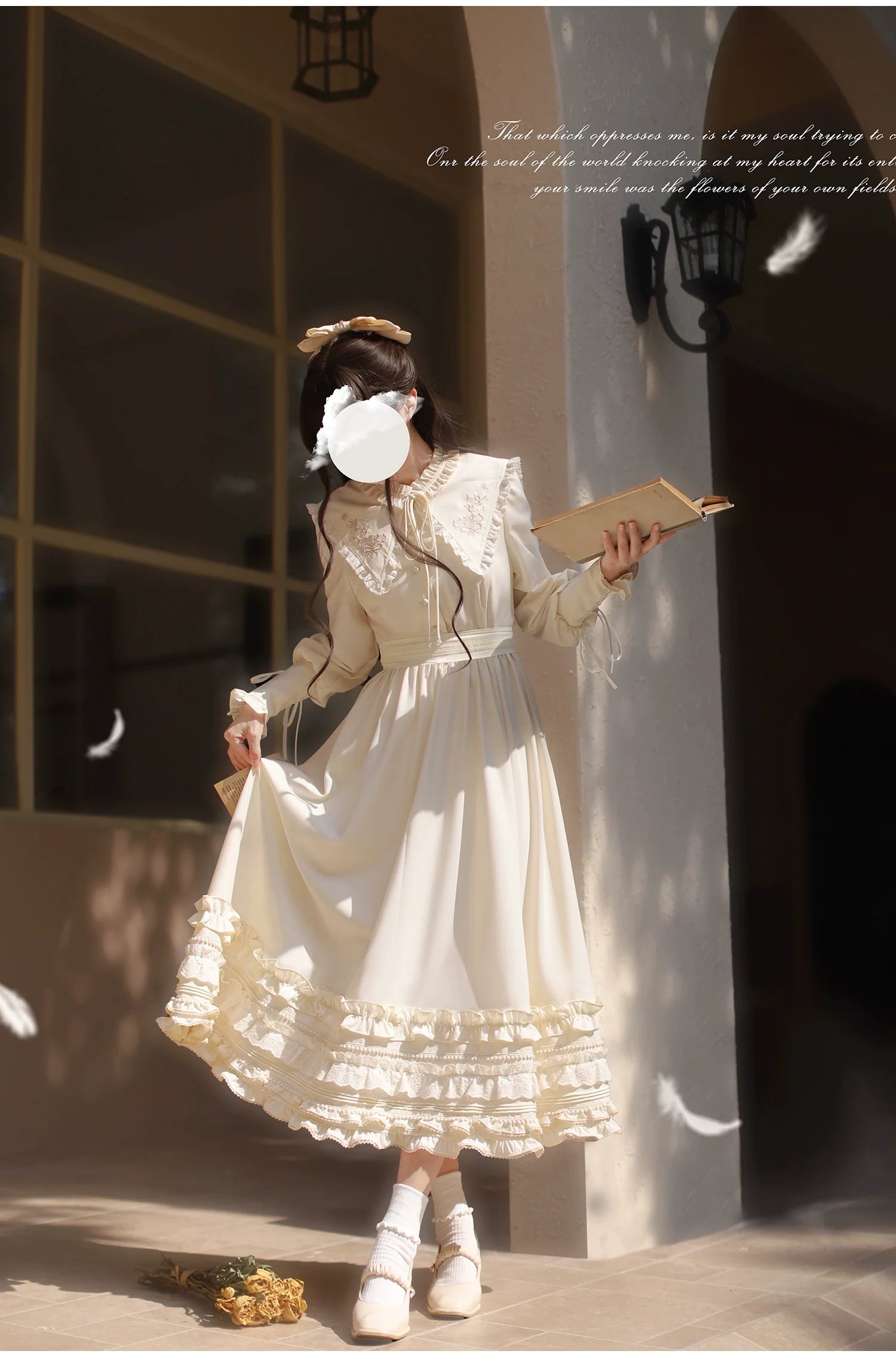 HuTaoMuJK - Wind Kiss Tulip - Classic Lolita OP Elegant Lolita Cardigan