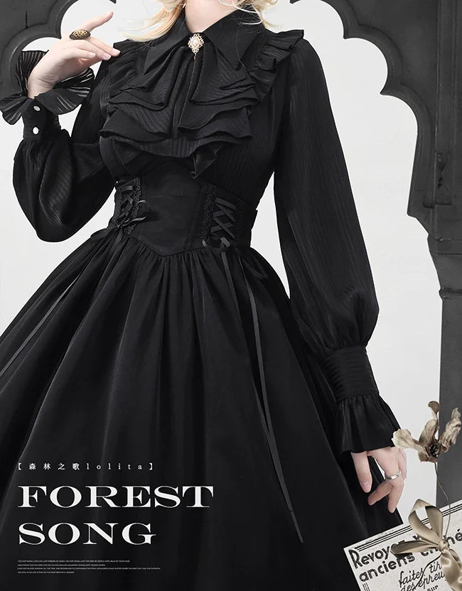 Forest Song - Astris - Classic Lolita SK Double-sided Wearing Fishbone Skirt