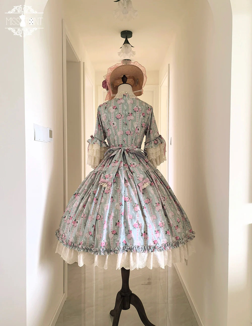 Miss Point - Lilyka Garden - Classic Lolita OP Dress Set Elegant Floral Wall Princess Sleeve