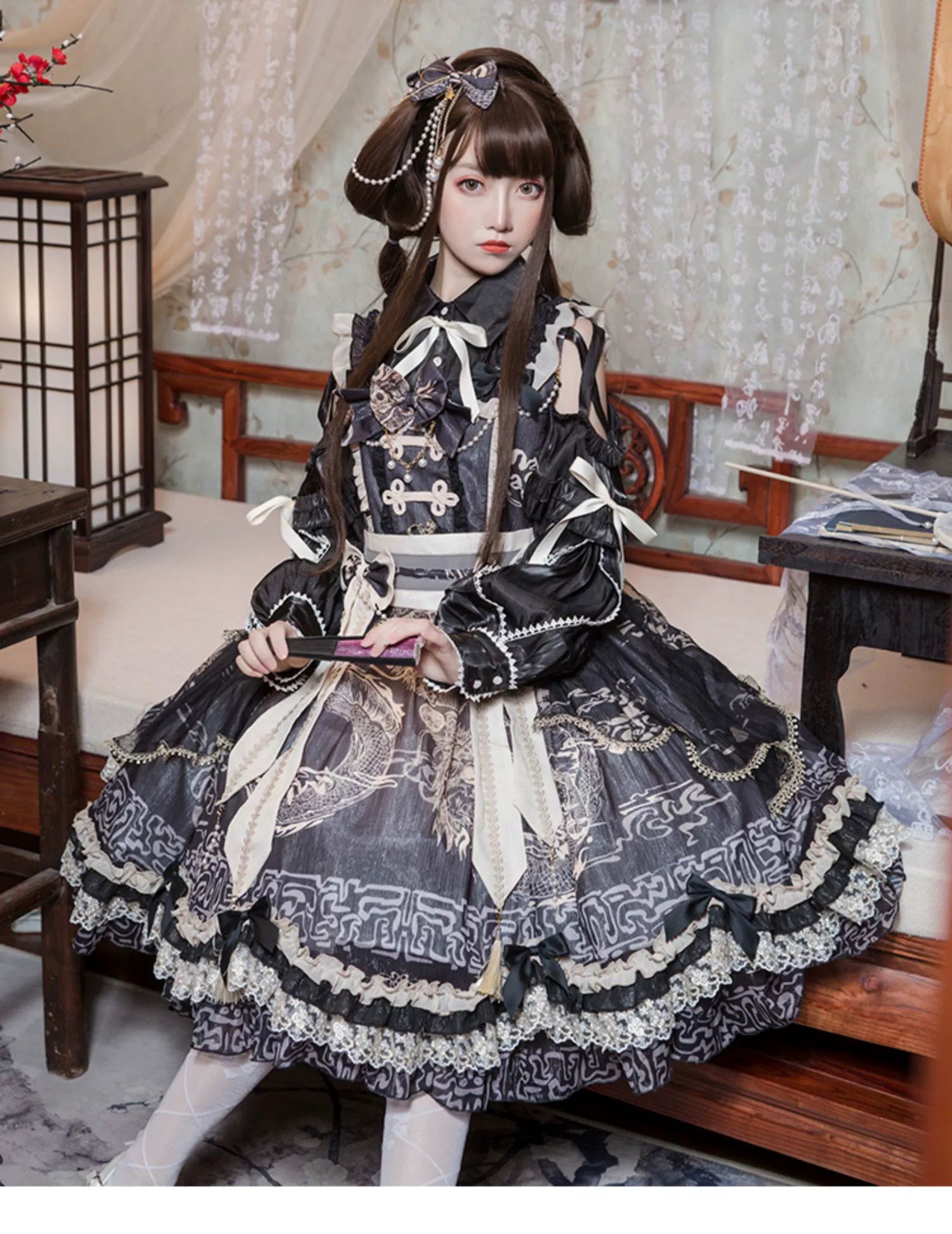 OCELOT - Yue Long Shi Yun - Daily Han Lolita Cake JSK