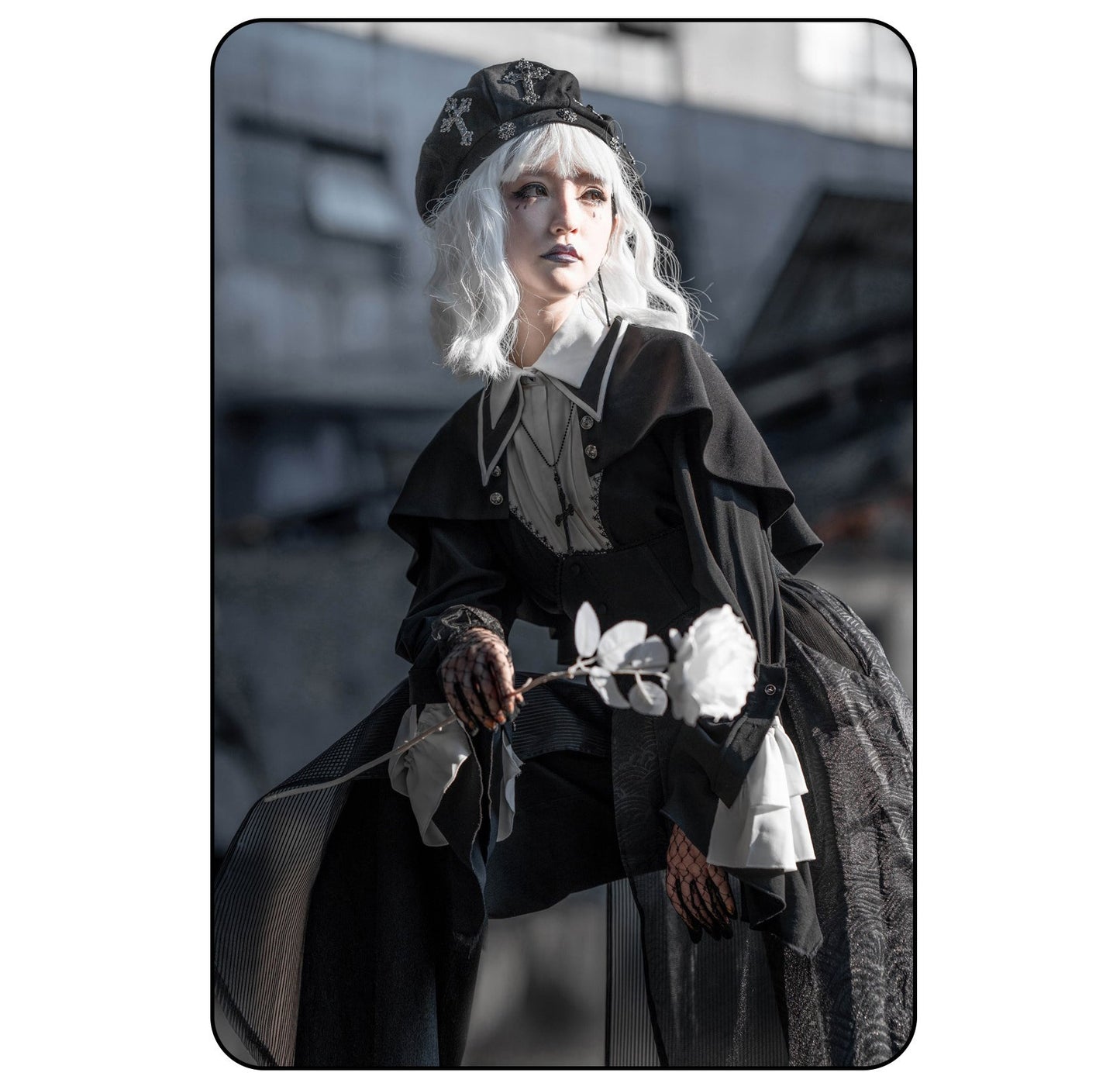 Susin Lolita - Cross Praise - Nun Style Gothic Lolita Dress and Blouse