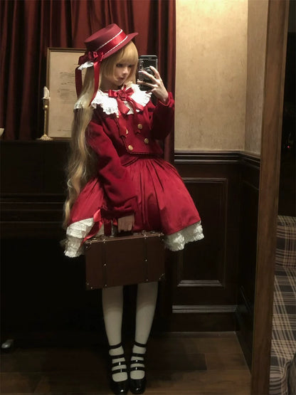 LeMiroir - Winter Solstice - Elegant Lolita Winter Short Coat & SK