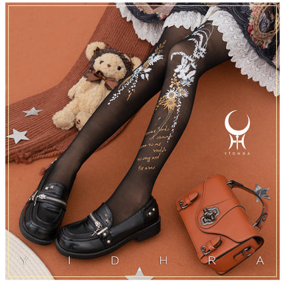 Yidhra - Vintage Flower Printed Panty-hose Spring Summer