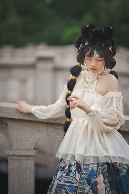 Miss Point - Dusk Bester - Egyptian Lolita Halter Attached Sleeve Blouse