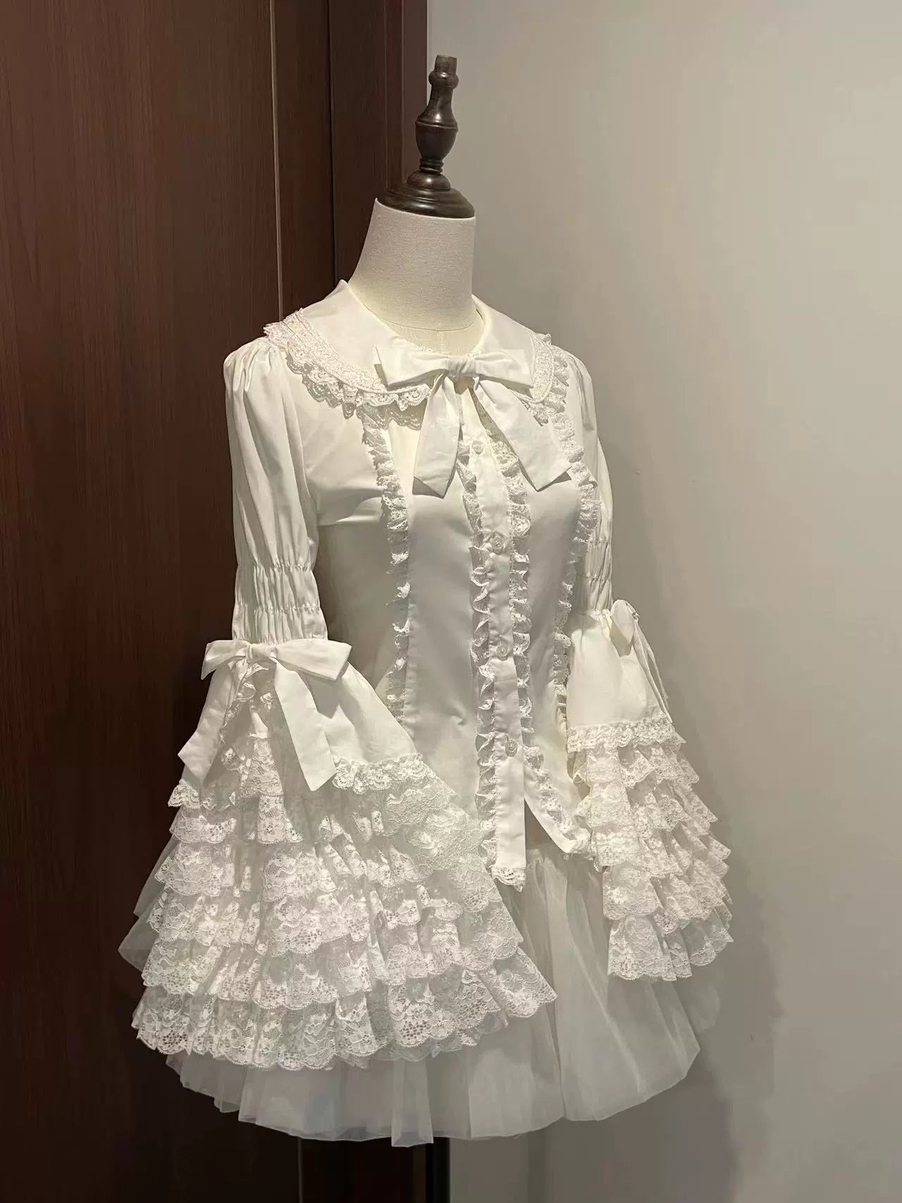 Mengfuzi - Cannelﾃｩs - Elegant Lolita Cotton Blouse, Hime Sleeve
