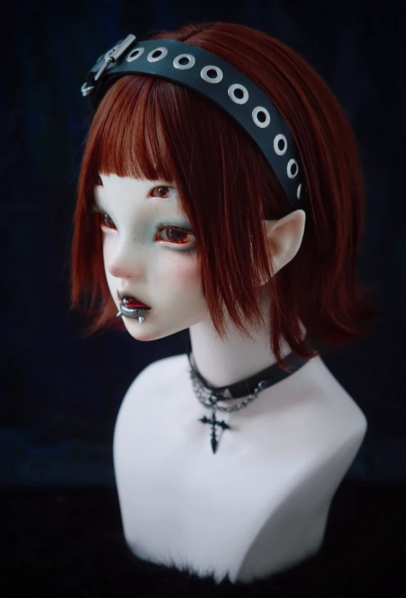 Strange Sugar - Gothic Lolita KC Faux Leather Punk Lolita Hair Accessories