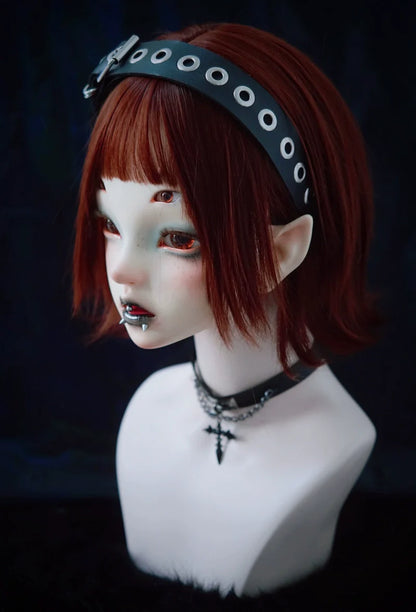 Strange Sugar - Gothic Lolita KC Faux Leather Punk Lolita Hair Accessories