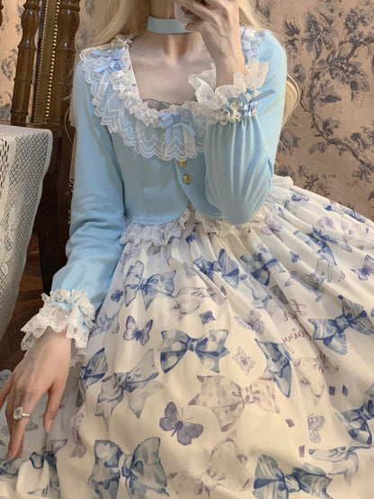 Unideer - Prelude - Elegant Lolita Bolero Jacket with Lace Ruffle Frill