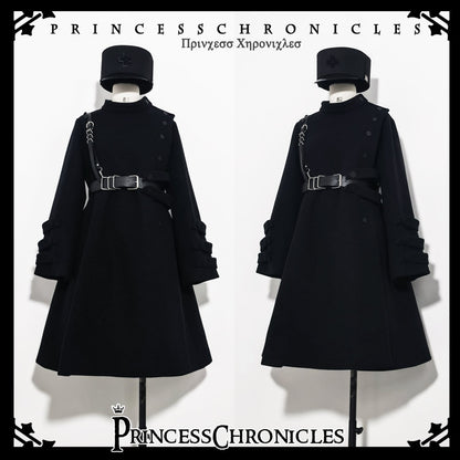 Princess Chronicles - Ouji Lolita Winter Black Long Coat