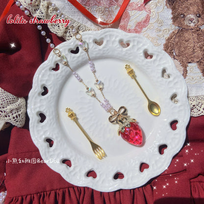 Bear Doll - Sweet Lolita Necklace Strawberry Charlotte Necklace