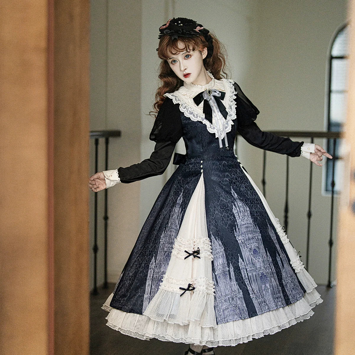 Letters from Unknown Star - Church Bell - Elegant Lolita OP Dress Long Sleeve Spring Autumn
