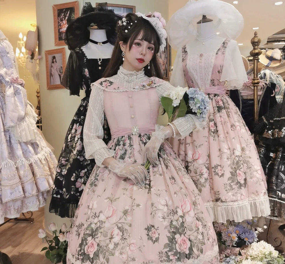 Miss Point - French Rose - Elegant Lolita JSK Dress