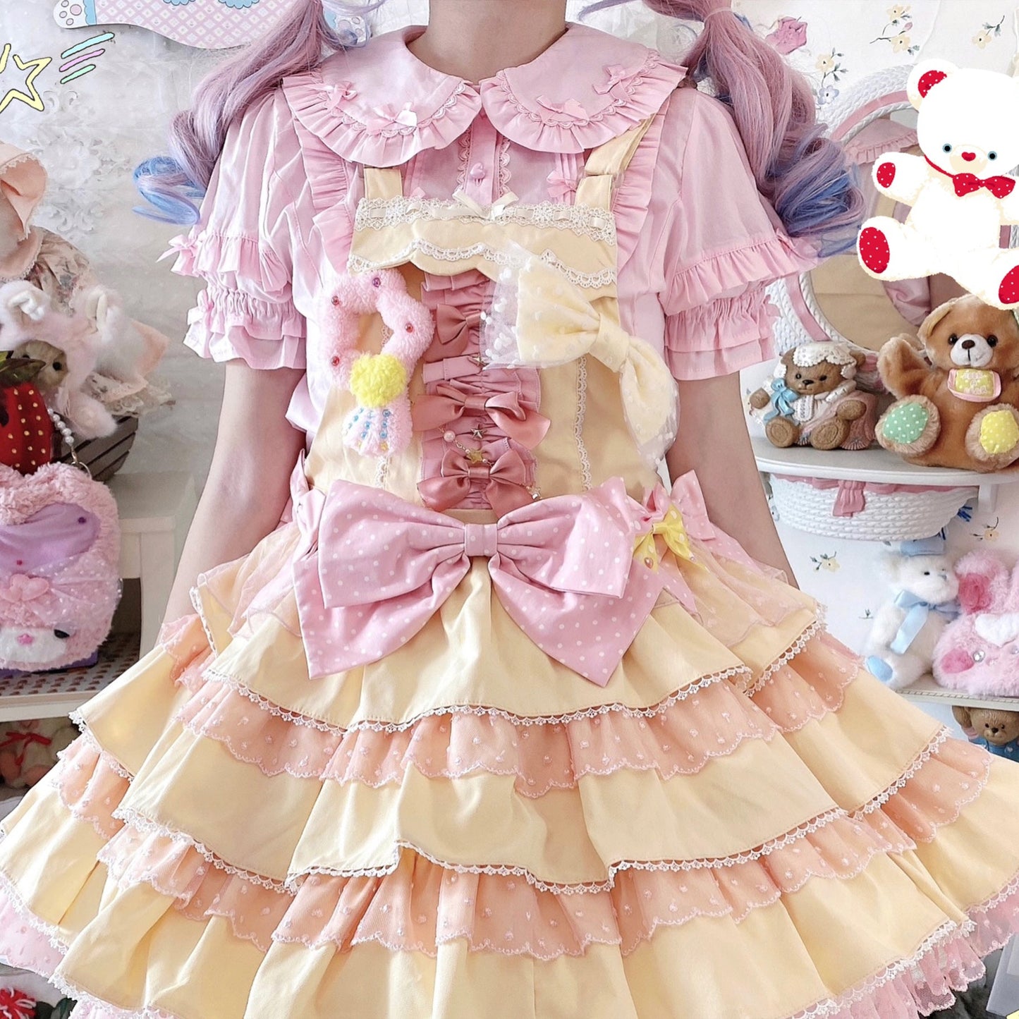 MIST - Creamy Condensed Milk - Kawaii Lolita Shirt Soft Girl Short-sleeved