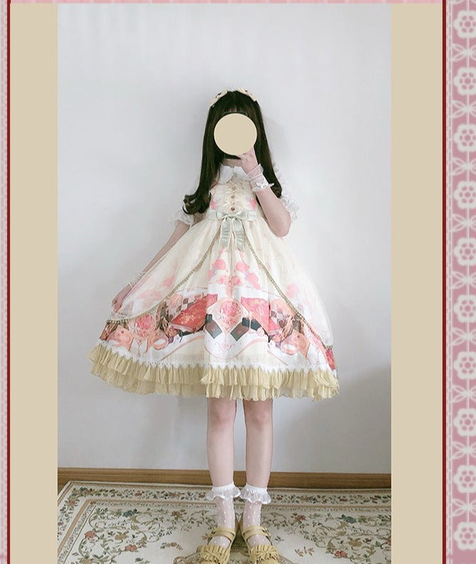 Strawberry Witch - Clock Encounter - Summer Lolita JSK Dress
