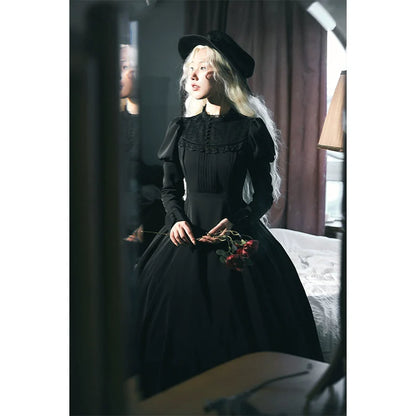 KINOKOKO - Aslan Blessings - Classic Lolita OP Seven-panel Slim Fit Dress with Cape