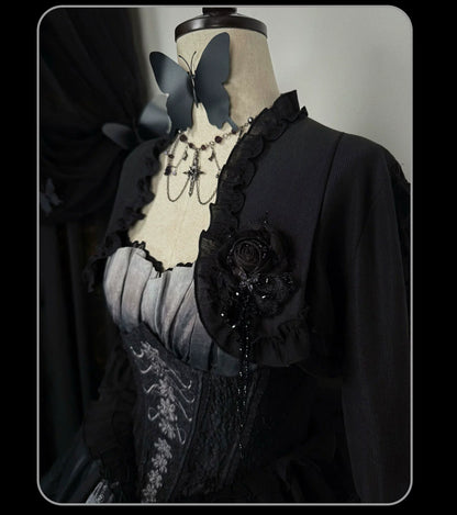 Susin Lolita - Bone-Eroded Butterfly - Gothic Lolita JSK & SK Set