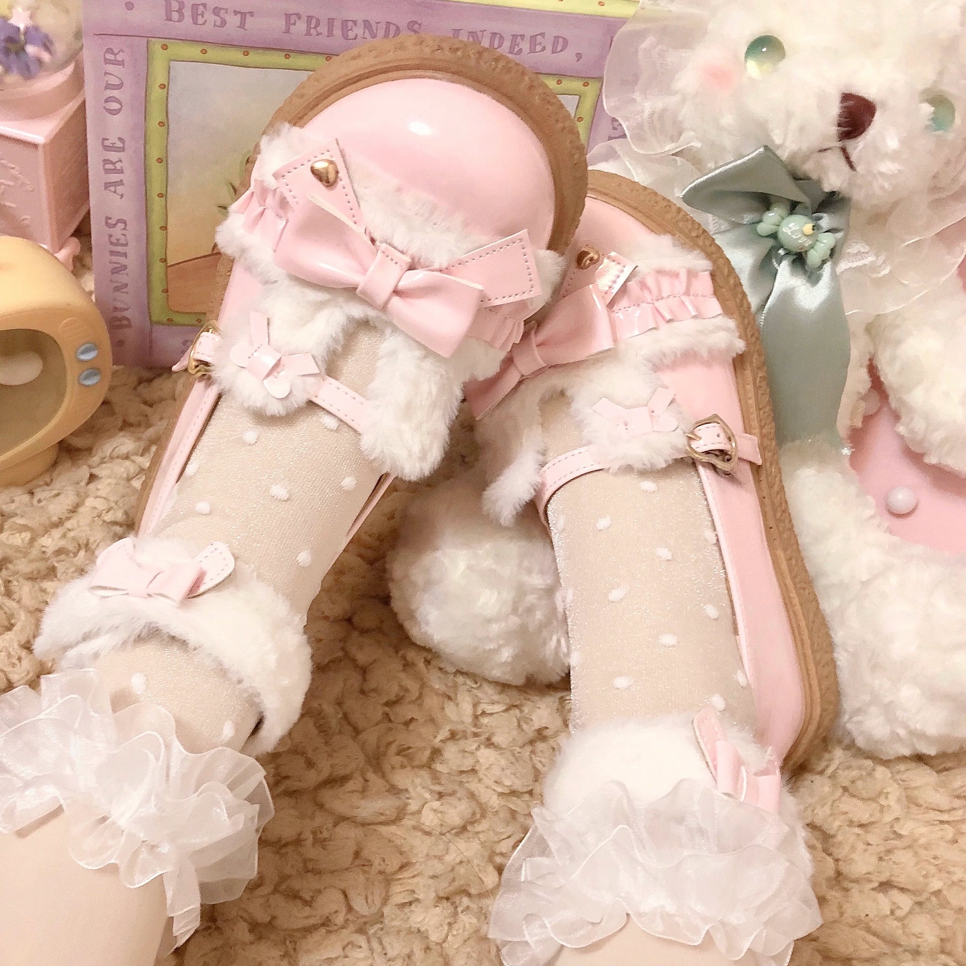 Fairy Godmother - Winter Girly Lolita Shoes Lolita Ankle Strap Shoes