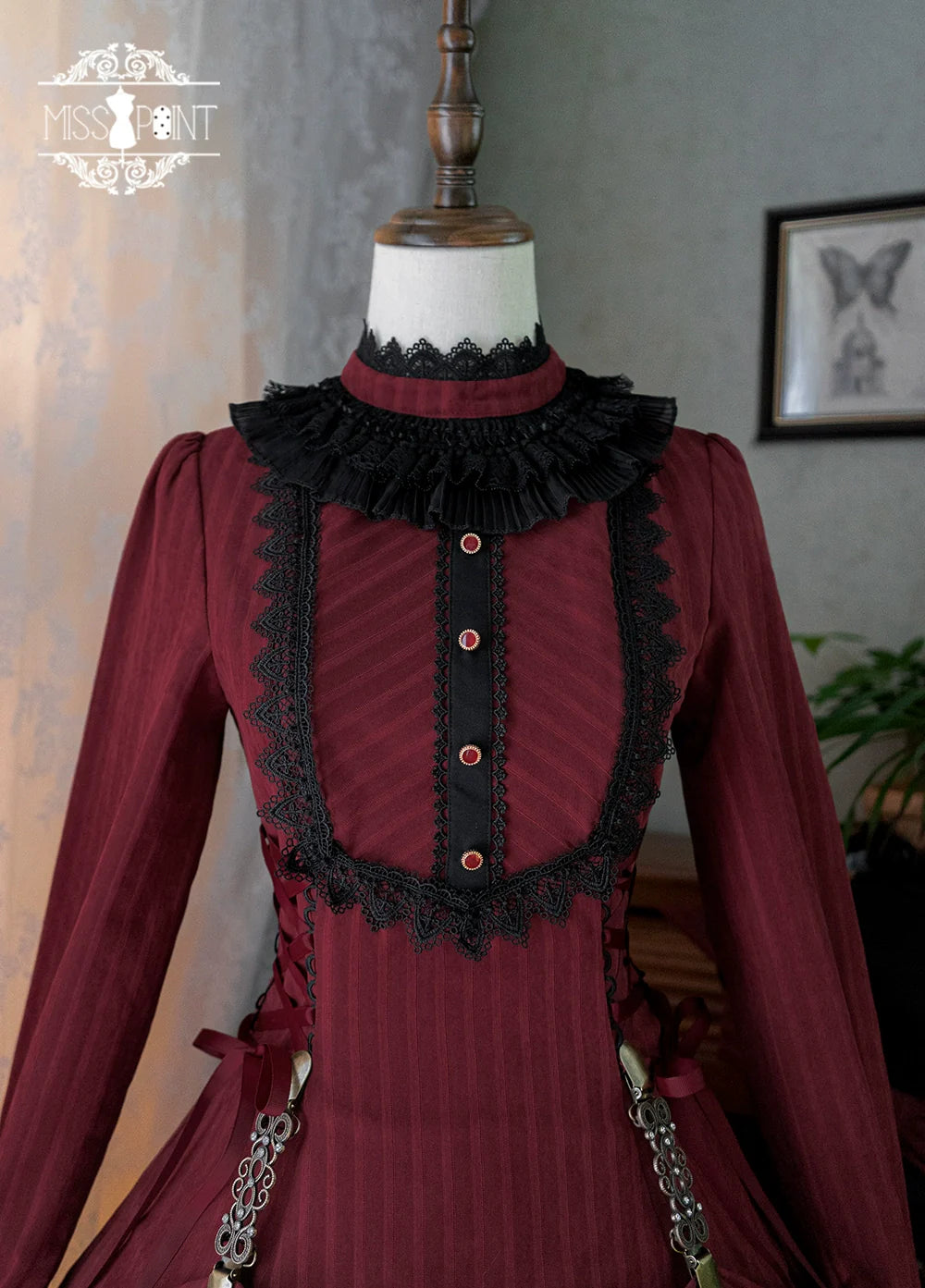 Miss Point - Perintz Manor - Gothic Lolita OP Long Sleeve Retro Lolita Dress