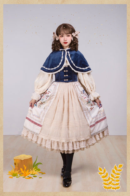 Miss Point - Praise of Abundance - Bavarian Style Lolita Velvet Hooded Cape