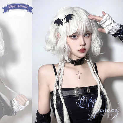 Pippi Palace - Lolita Curly Wig White Braid Wig