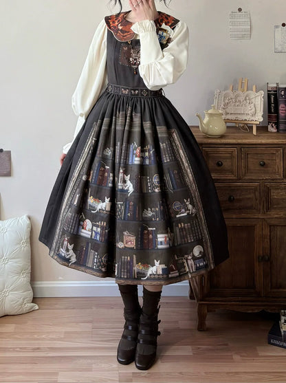 Miss Point - German Bookshelf - Classic Lolita Printed JSK Dress