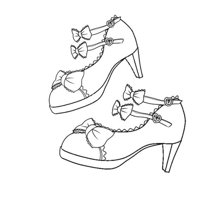 Sosic - Gott Melody - Round-head Bowtie Leather Lolita Shoes