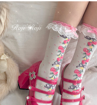 Roji Roji - Autumn Sweet Lolita Cotton Thigh-high Socks