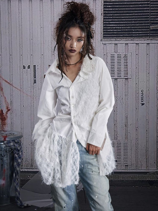 Original lace white shirt【s0000010238】