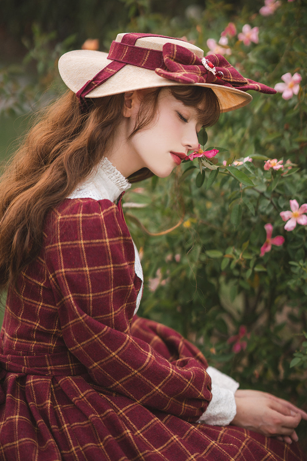 Miss Point - Rose Silhouette 3.0 - Plaid Vintage Classic Lolita OP