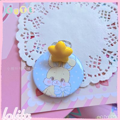 Kawaii Cake Heart Star Strawberry Lolita Rings