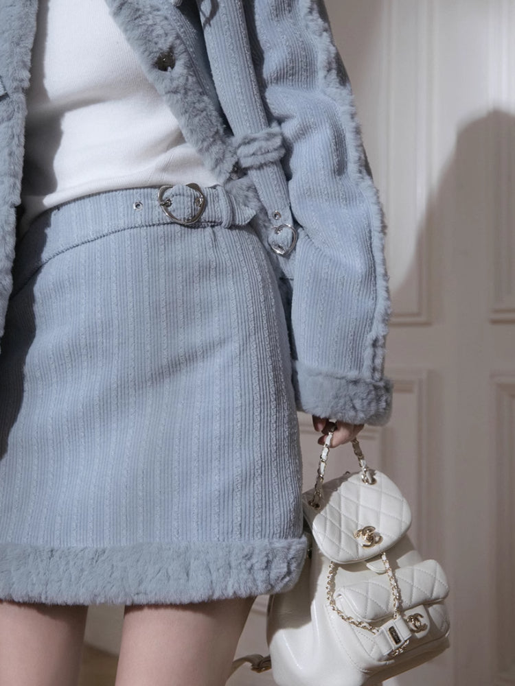 Fur jacket+skirt【s0000005826】