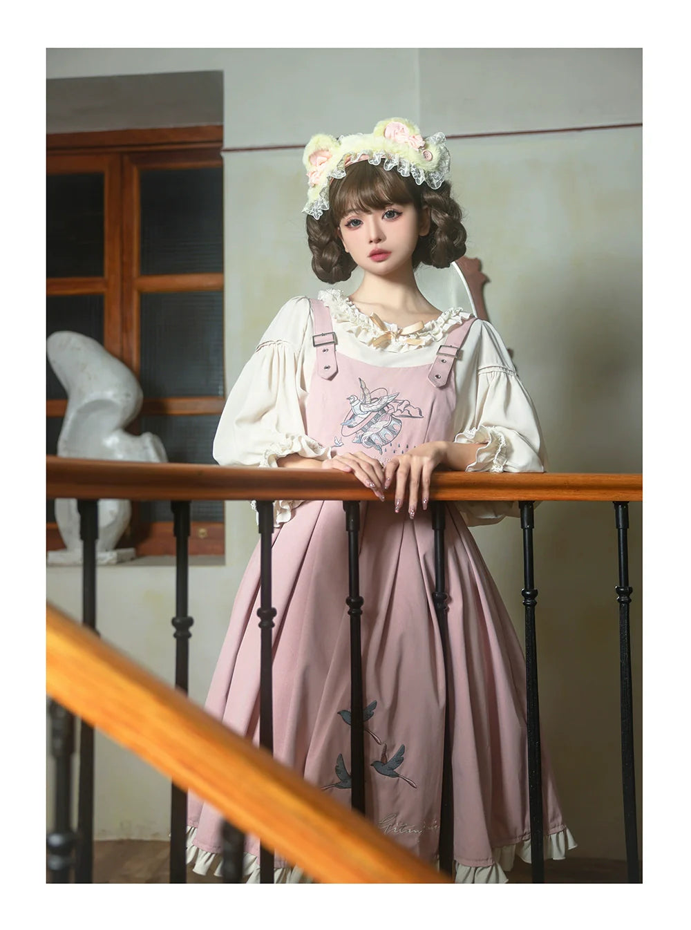 EESSILY - Flying Bird - Plus Size Elegant Lolita JSK Dress With Bird Embroidery