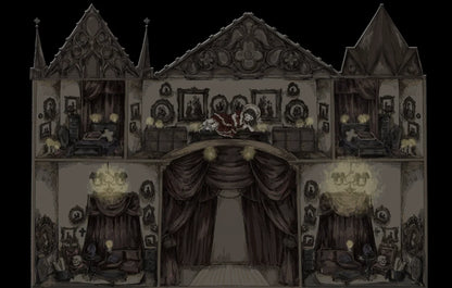 Dark Circle Clinic - Barbara Manor Night - Gothic Lolita JSK Pleated Floral Print Lolita Dress