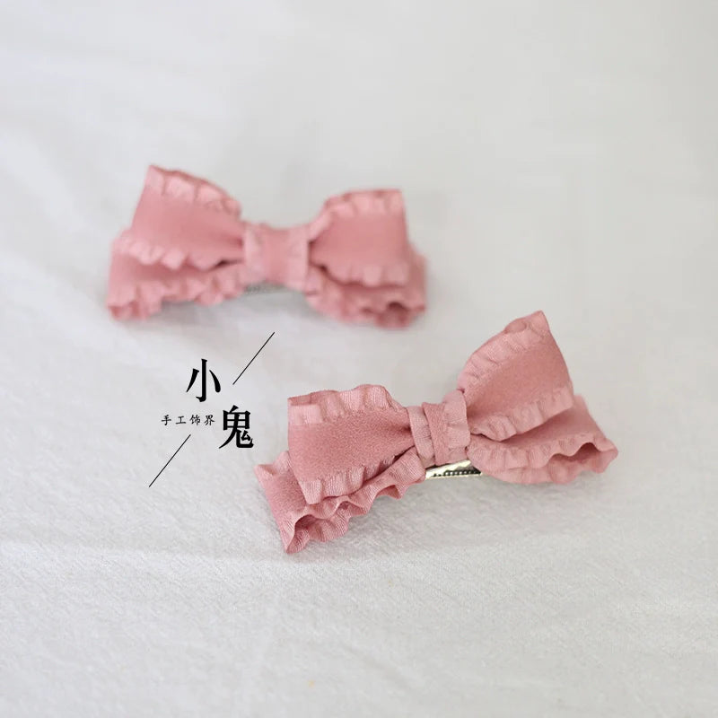 Xiaogui - Cute Lolita Headwear Ponytail Hairclips Daily Lolita Accessories
