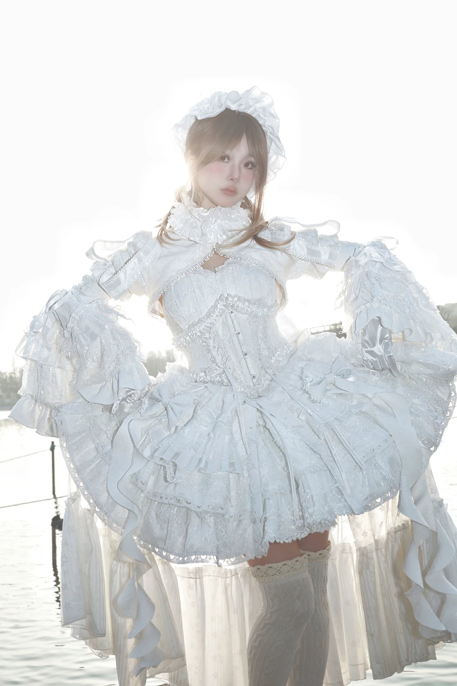 Smoothy - Caliburn - Gothic Lolita JSK Dress with Bolero with Detachable Sleeves