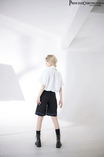 Princess Chronicles - Summer Loose Embroidered Short Sleeve White Shirt