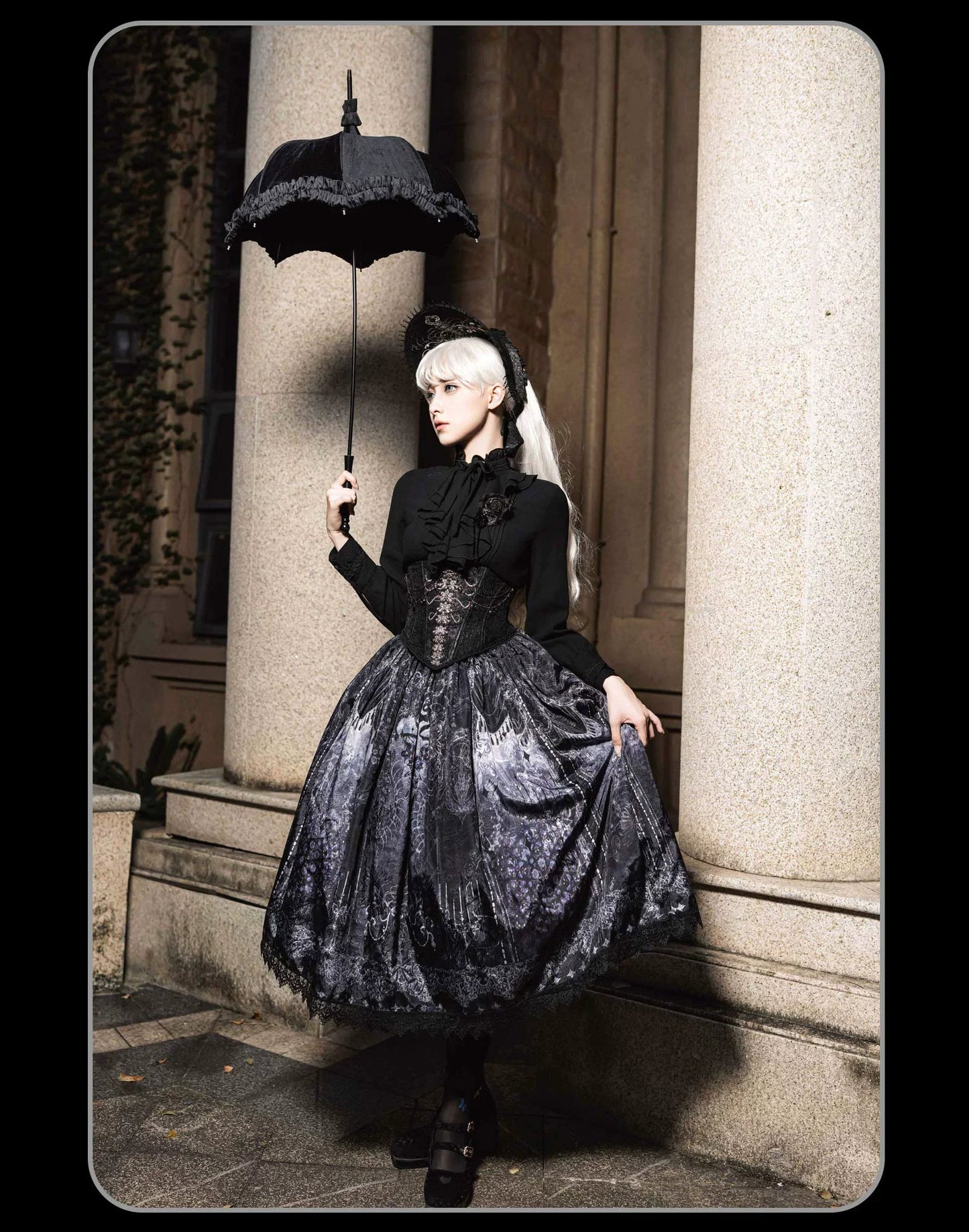 Susin Lolita - Bone-Eroded Butterfly - Gothic Lolita JSK & SK Set