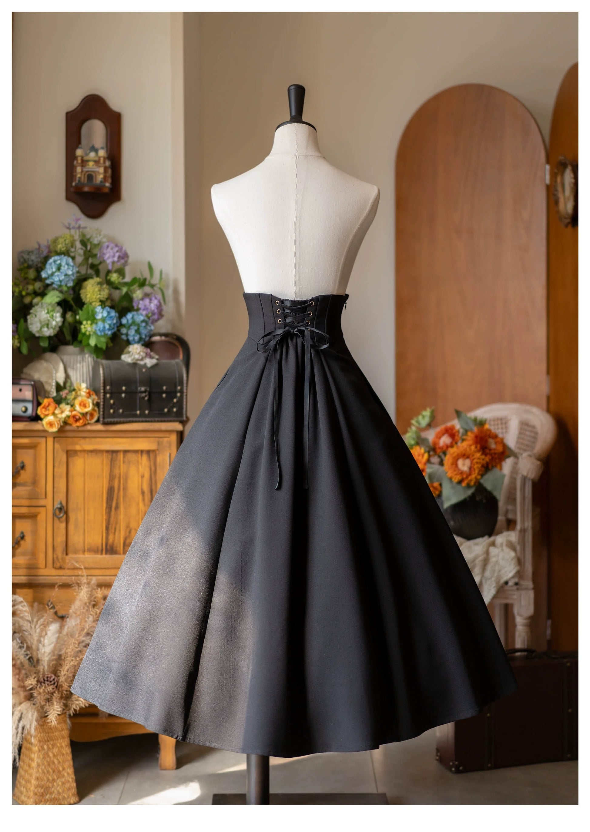 Forest Wardrobe - Forest Revelation - Classic Lolita Fishbone Long Skirt, Side Pockets