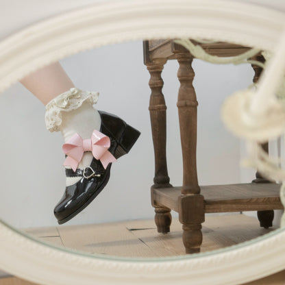 Dolly Doll - Apple Candy - Mary Jane Lolita Shoes Bow PU Low-Mid Heel Shoes