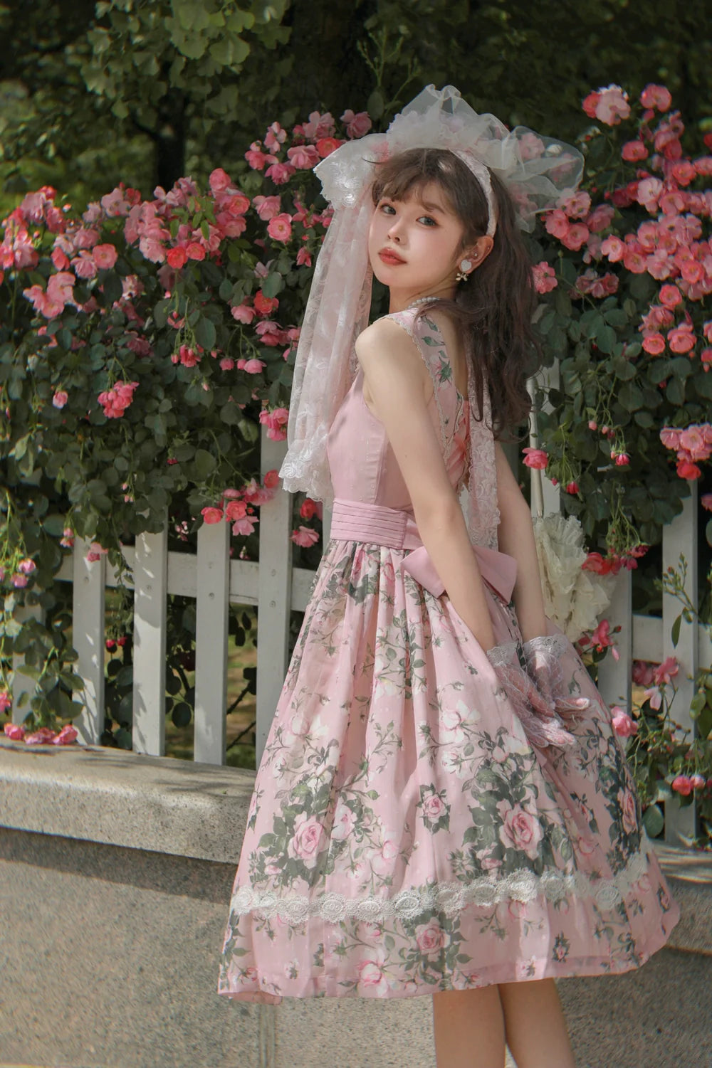 Miss Point - French Rose - Elegant Lolita JSK Dress
