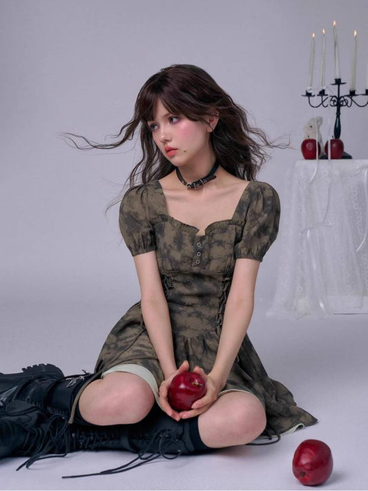 Printed slim dress【s0000008916】