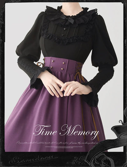 Time Memory - Cozy and Warm - Elegant Lolita Shirt Slimming Mutton Sleeves Blouse