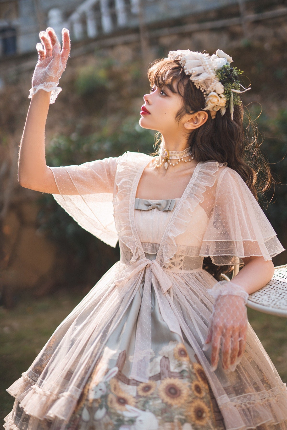 Designer's Gift - Flower and Letter - Classic Lolita JSK Dress