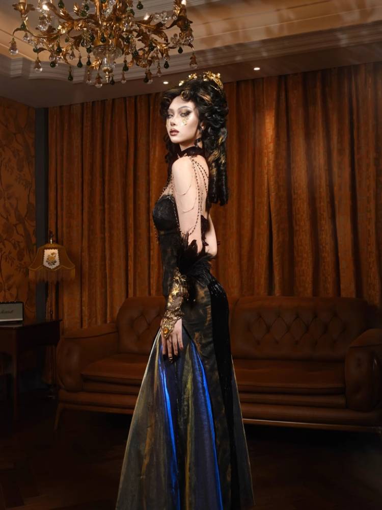 Slim fit sexy suspender dress【s0000009550】